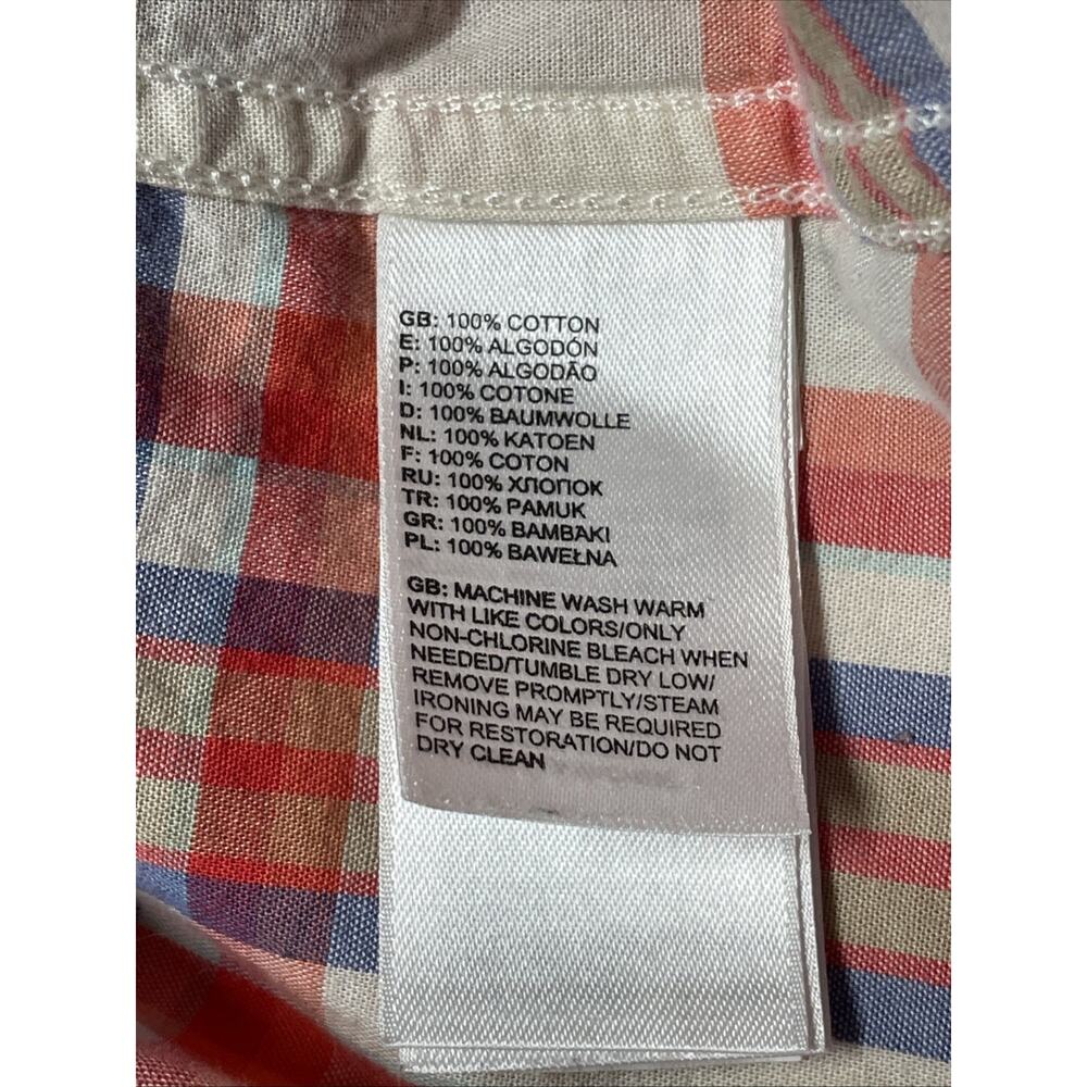 THE NORTH FACE Women's Orange & White Plaid Long Sleeve Button-Down Shirt XL - Picture 5 of 6